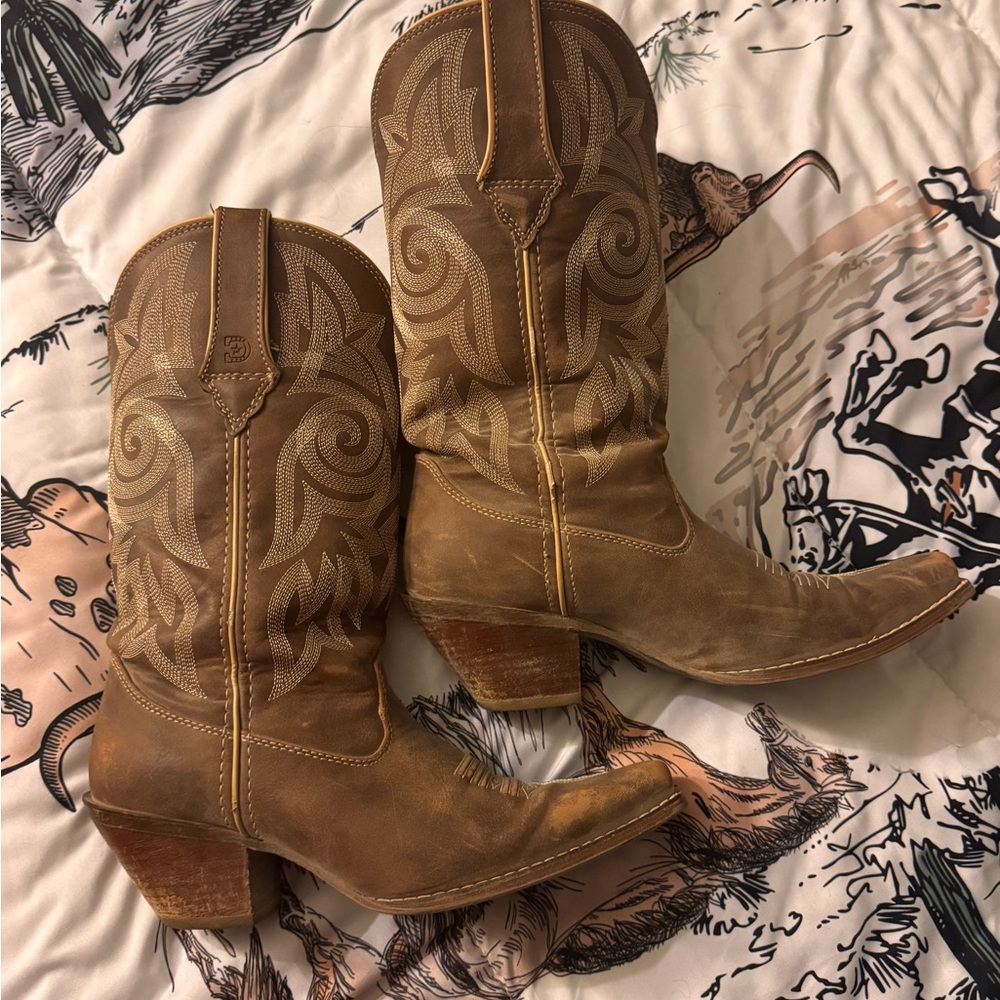 Durango Brown and Khaki Western Boots